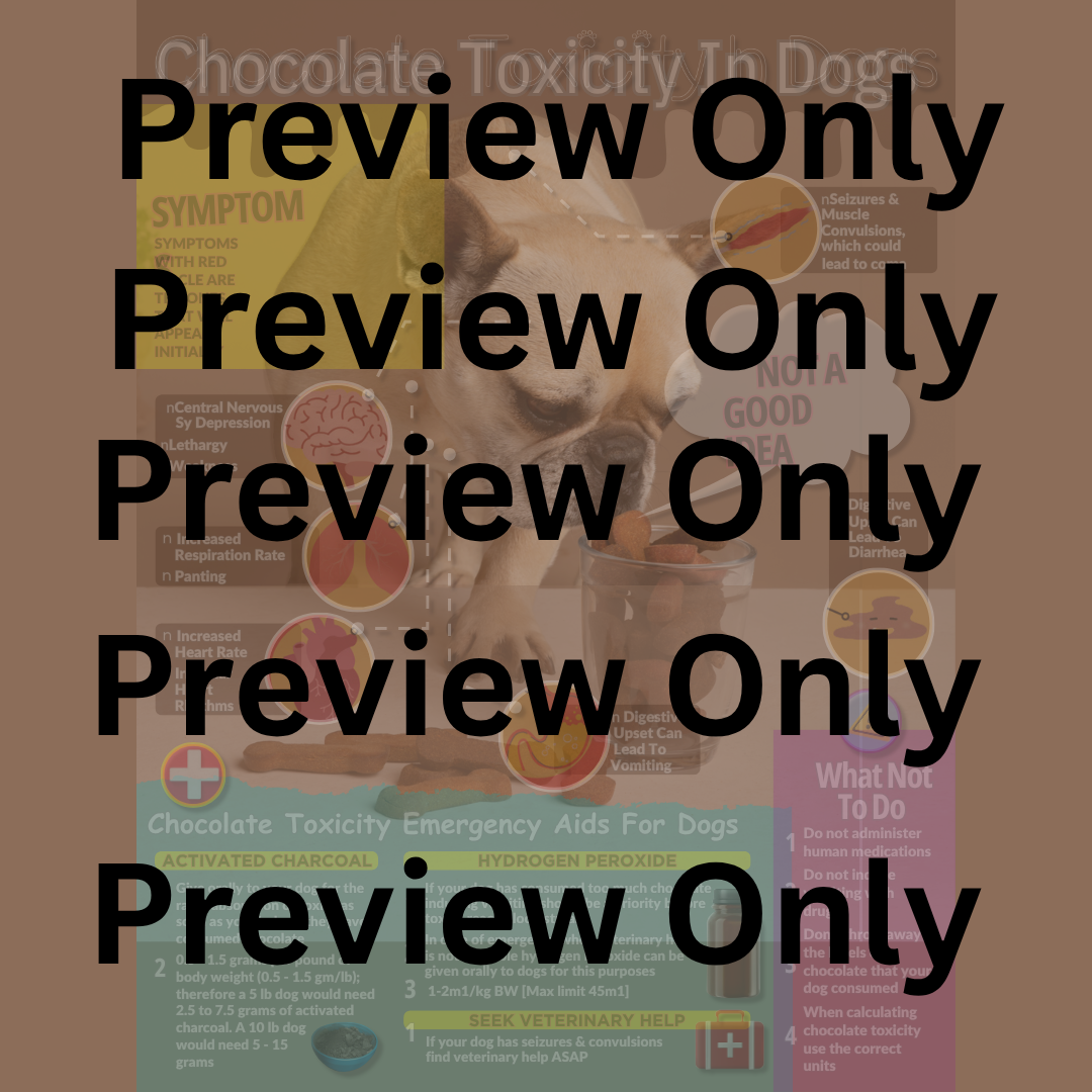 TOXICITY CHART PACK FOR DOGS